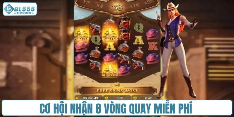 Cơ hội nhận 8 vòng quay miễn phí 